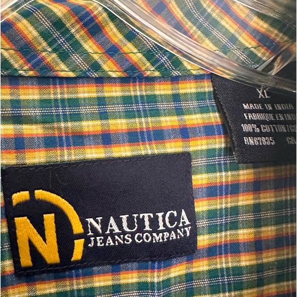 Nautica Men’s Button Down Long Sleeve Plaid Shirt Size XL - Picture 3 of 4